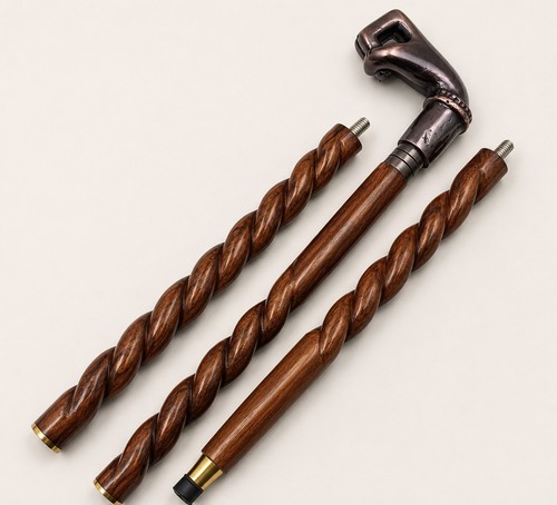 Custom wooden walking stick - walking,