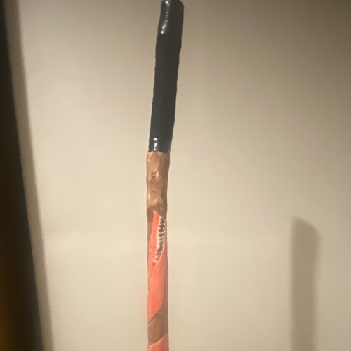 Homemade wooden walking stick - wooden,
