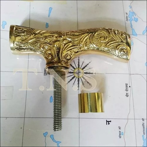 Brass jaguar head - brass,