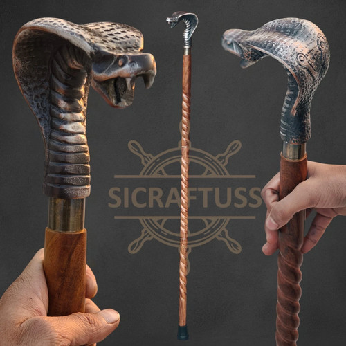 Cobra snake carved walking - snake,