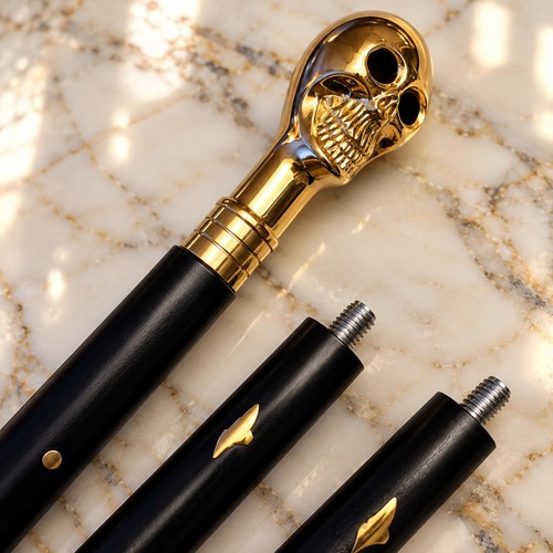 Brass skull handle - brass,