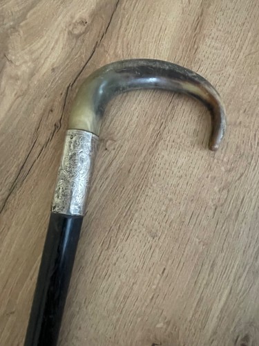 Antique ebony walking stick