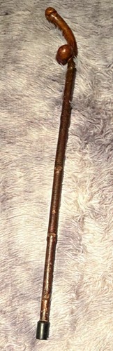 Brown wooden handle - brown,