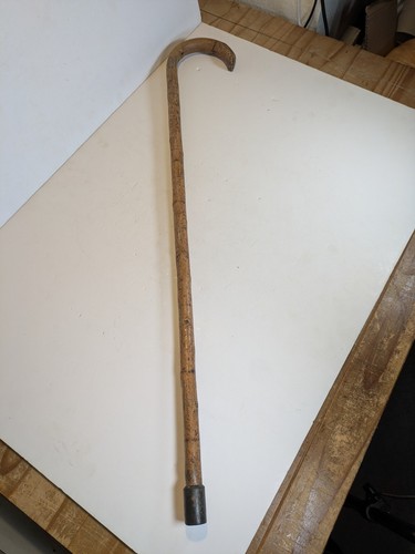Vintage wooden walking stick - vintage,