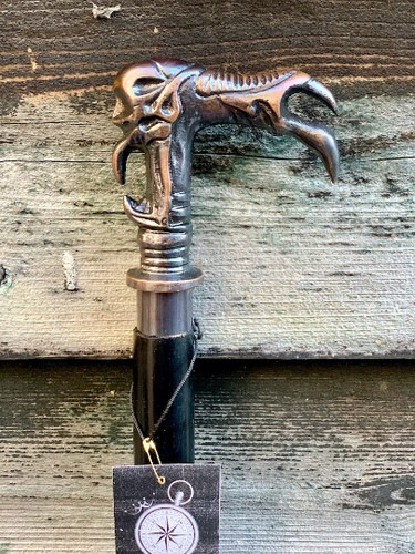 Alien handle cane - cane, antique