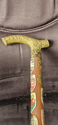 Antique brass handle walking - handle,
