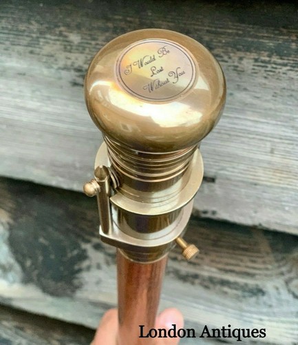 Vintage brass telescope - vintage,