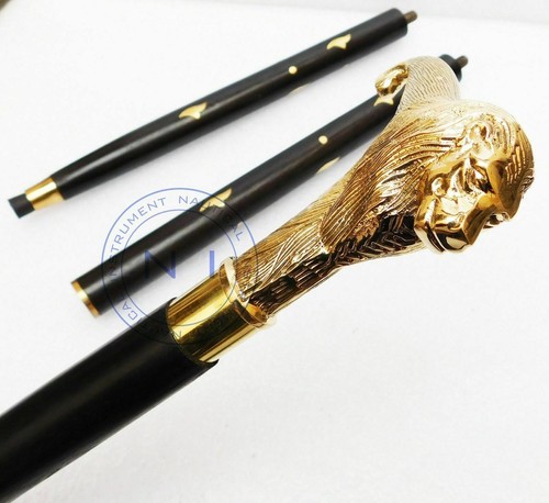 Solid brass lion - brass, head
