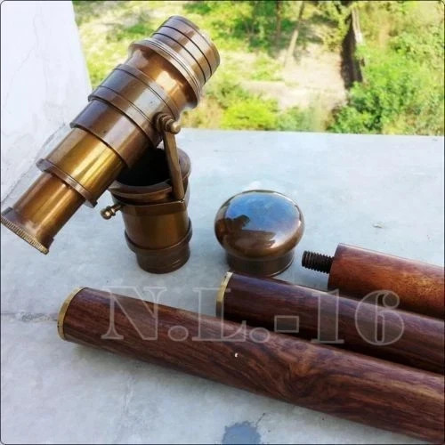 Vintage brass telescope - vintage,
