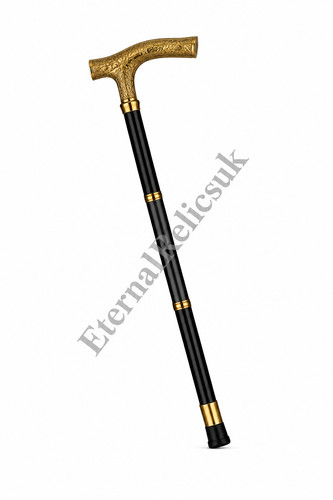 Black gold floral walking - floral,