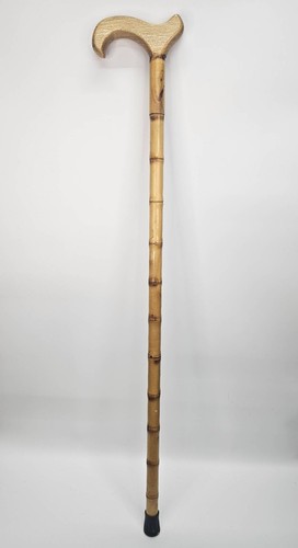 Vintage bamboo cane with - cane,