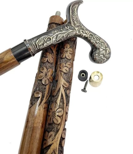 Brass foldable walking stick - foldable,